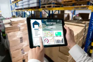 Inventory management dashboard tracking stock and GRN